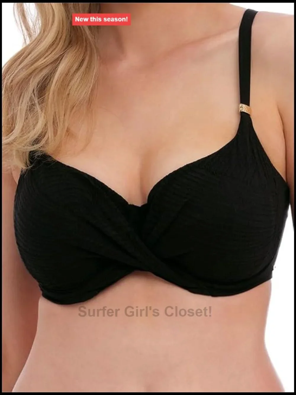 Underwire Bikini Top with Twist Front and Adjustable Straps
